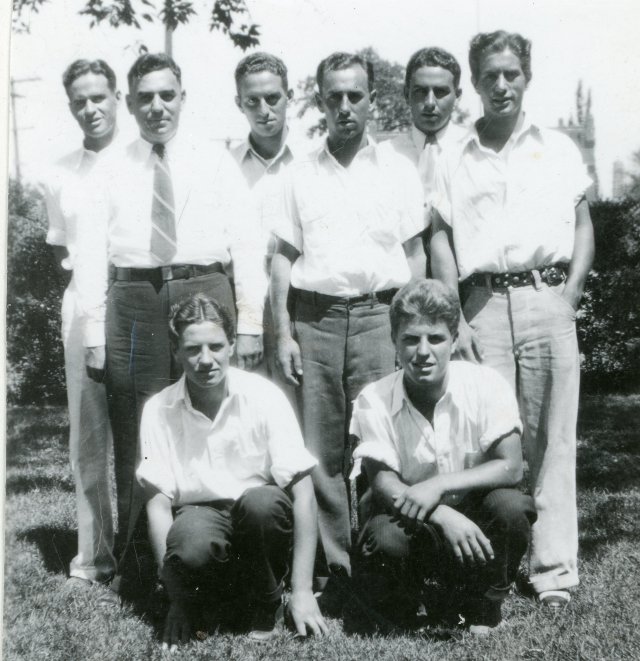 Standing: LeGrand, Elmer, Chase, Harold, Joe, Bill; Front: Dick, Bob Pratt